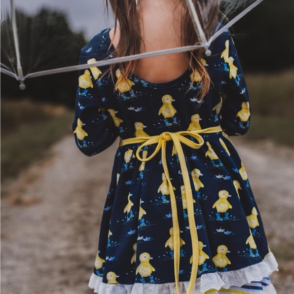 New Eliza Cate and Co Size 8 Lucky Ducky Twirl Dress - Picture 2 of 2